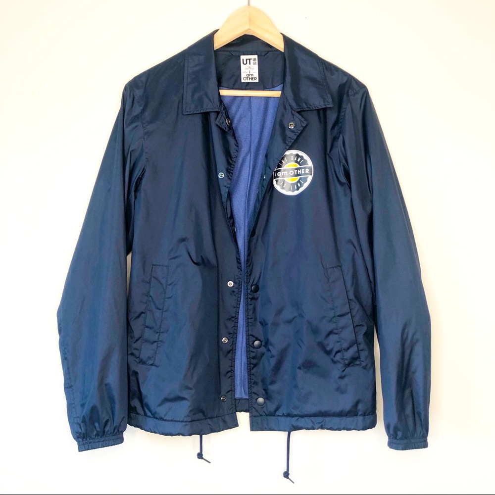 Uniqlo X Pharrell Williams I Am Other Navy Blue Coach Jacket XS
